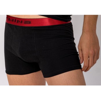 Μπόξερ εφαρμοστό μαύρο με κόκκινο λάστιχο 610