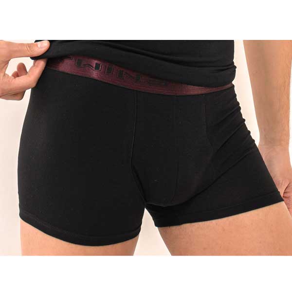 Μπόξερ εφαρμοστό μαύρο με μπορντό λάστιχο 610