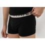 Μπόξερ εφαρμοστό μαύρο με ασημί λάστιχο 610