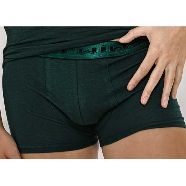 Μπόξερ εφαρμοστό πράσινο με πράσινο λάστιχο 610