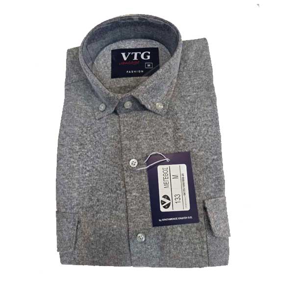Πουκάμισο φανέλα γκρι